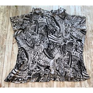 Seperates by New York City Design Co. Tops - Separates black white floral print shirt sleeve Seperates by New York City Design Co. Tops - Separates black white floral print shirt sleeve